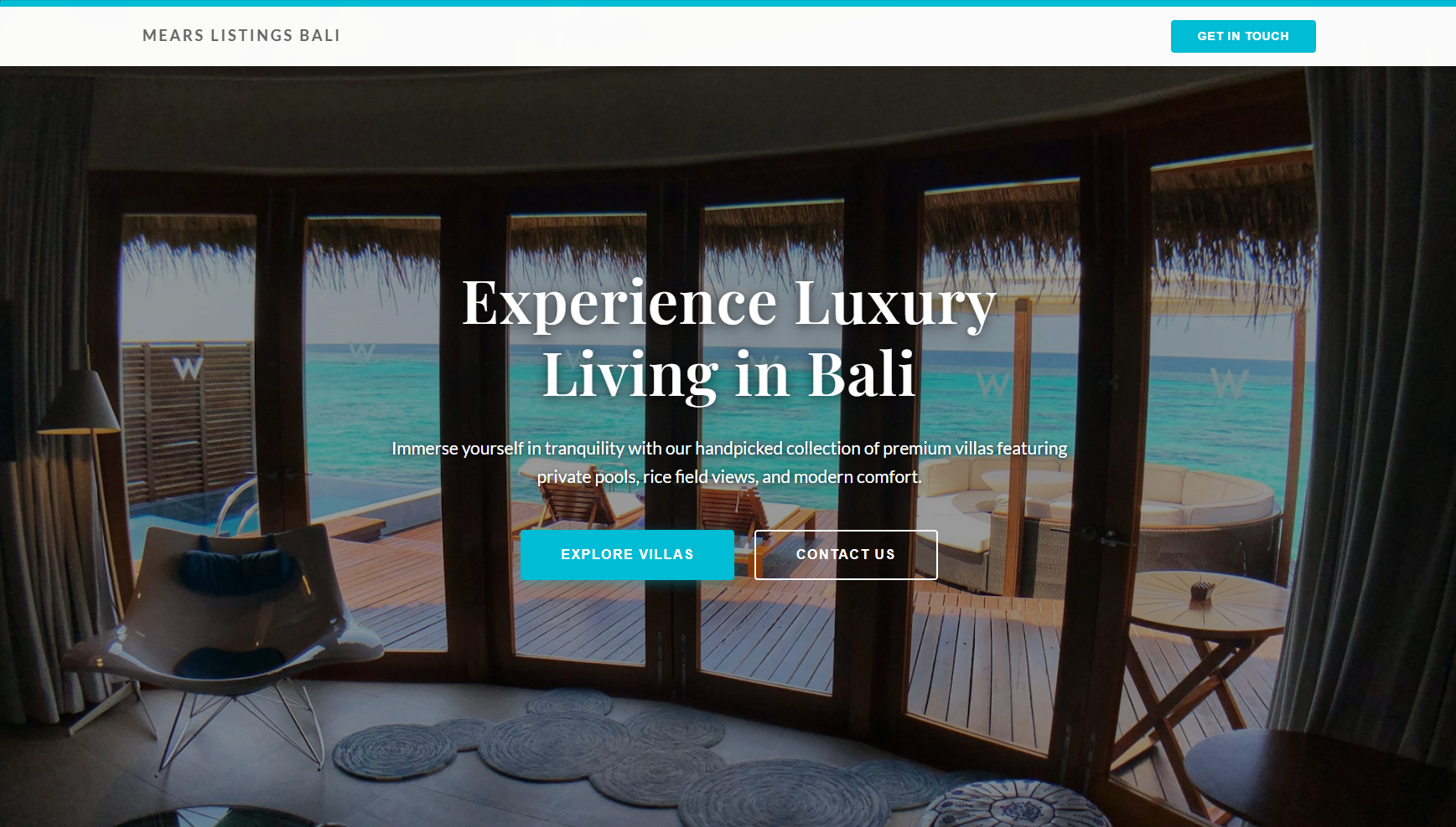 Mears Listings Bali project screenshot